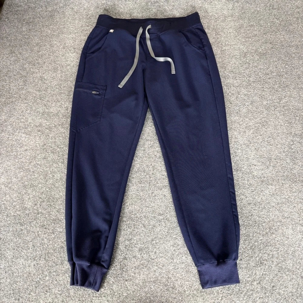 FIGS Zamora Mens Jogger Scrub Pants Medium Navy‎ Blue Medical Nurse Healthcare